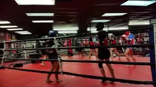 Kick boxer sparing