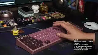 HMX Sunset Gleam OG | Plateless W1‑AT Build | GMK, No Foam, No Stabs (Mostly)