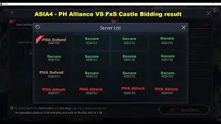 MIR4 Asia 4 PH Alliance VS FxS Castle Bidding Result