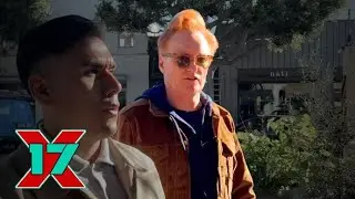 Conan O'Brien Cracks A Self-Deprecating Wig Joke While Stepping Out Before Golden Globes