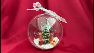 DIY Christmas Ornament for Kids &mdash; Magical Snow Globe with Miss Hat 🎄✨