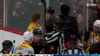 Scrum Ensues After Alexander Nikishin Throws Huge Hit On Matthew Wood