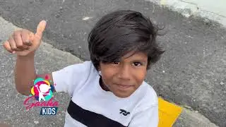 Vian having fun playing police and robbers game
