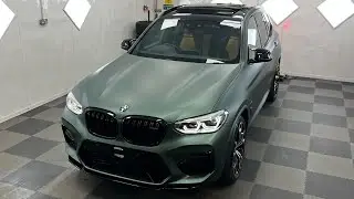 BMW X3m в матовой сосново-зеленой пленке
