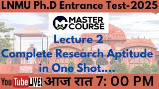 LECTURE 2 RESEARCH APTITUDE PRACTICE MCQ || LNMU PAT MASTER COURSE || #LNMU_PAT 2024 EXAM #viral