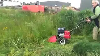 Walk behind gasoline engine sickle bar mowers