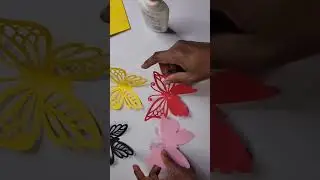 #quicktip How to make a 3D  layered butterfly #short #cricutdiy #kidsvideo #mom#kid #share