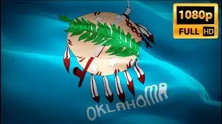 Oklahoma flag American State US. State 3d Yukon flag waving. Sign of USA&lrm;. Oklahoma flag HD