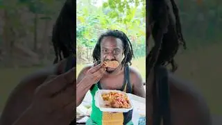 Jamaican Street Food | Chicken & Chips By The Beach #shortsfeed #food #shorts