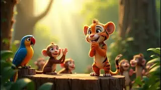 🐯🎶 Tip Toe Tiger  Original Kids Rhyme  Fun Jungle Song for Children 🎵✨  @SATHEESHKUMARA-o6w