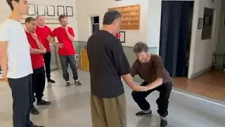 Arts martiaux internes - Qi Gong martial - Main collante - manipulation du centre de gravit&eacute;