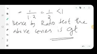 2.16 Calicut university 2nd sem BSc complementary Maths#2nd module#Ratio test