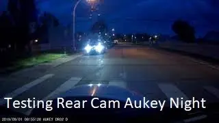 Testing AUKEY DR02 D Dual Dash Cam, Video At Night Rear Cam