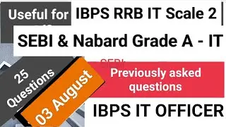 IT Officer - Professional Knowledge| IBPS RRB IT - Scale II | SEBI & NABARD Grade A - IT #ibps #sebi