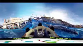 360 degree video in 4k: interactive Atlantis whitewater rafting, Wildwasserbahn