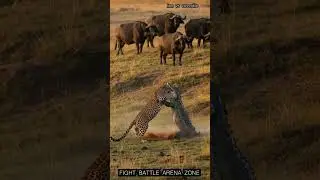 Buffaloes Witness the Wild Battle! #wildlife #animals #natureunleashed