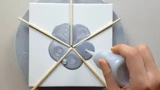 (1123) Divided into 5 parts | Funnel & Silicone oil | Just Acrylic Paint & Water | Designer Gemma77