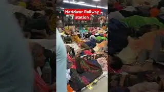 Haridwar railway station 🚉 #shorts #ytshorts #rain #flood #haveyrain #railway #india #haridwar