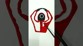 Squid game Red Soldier Satisfying🥰 #shorts #satisfying #art #squidgame #trending