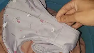 celana dalam wanita bekas pakai motif imut/used women's panties animation image