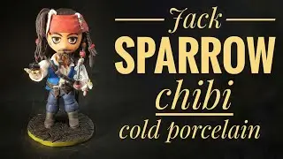 Jack Sparrow chibi | cold porcelain |sculpting | clay art | pirates of the caribbean | kawaii