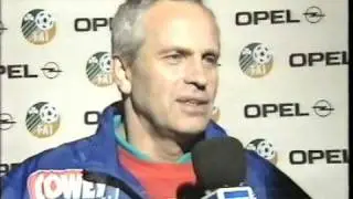Tommy Troelsen og Morten Olsen analyserer Danmarks 1-1 kamp mod Irland i 1993