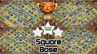 Popular Th13 Cwl War base 3 Star | Square Base | How to 3 star #100 | COC Sundar