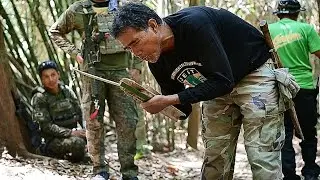 Balikatan: soldiers from US air force units and US allied forces carry out jungle survival exercises