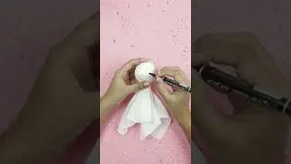 How to make a paper ghost out of tissue | Halloween crafts with paper