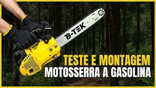 Teste e Montagem da Motosserra a Gasolina BTEK DZ46