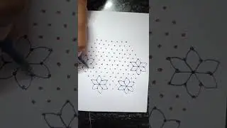 13x5 beautiful easy dot rangoli 🌼