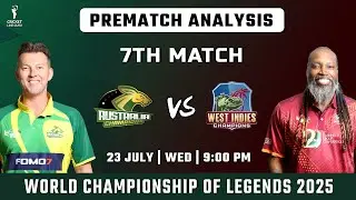 AUS  Champions vs WI Champions 7th Match PREDICTION | Australia Champions vs West Indies Champions