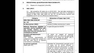 📌Age Limit & Reservation📌 - Assistant exam  - Part 4