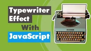 How to Create JavaScript Type Writer Effect | Text Typing Animation Effect in HTML, CSS & JavaScript