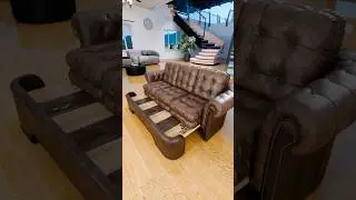 Transforming Sofa Into Bed &ndash; Leather Tufted Space-Saving Furniture