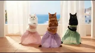 बिल्ली डांस | Cutest Cat 😄💃 Cute Cat Dance for Stress Relief 🐾#relaxing #funnycats #pets
