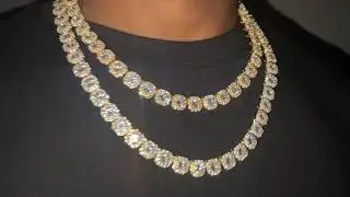 Clustered Tennis Chain 18k Gold by 6 ICE