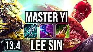MASTER YI vs LEE SIN (TOP) | 2.8M mastery, 8 solo kills, 1700+ games, 17/4/5 | KR Grandmaster | 13.4