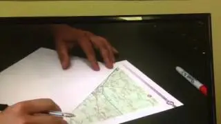 Curved Line method of measuring distance on a map