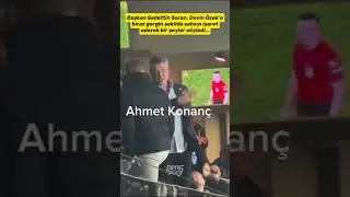 Başkan Sadettin Saran, Devin &Ouml;zek&rsquo;e biraz gergin şekilde sahayı işaret ederek bir şeyler s&ouml;yledi&hellip;