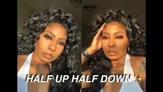 LET FINESSE ! $15 OUTRE ASHANI HALF WIG HALF UP HALF DOWN HAIR TUTORIAL | Schianaxbeauty
