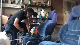 Cleaning the Cloth Replacement Seats for my 87 Supra
