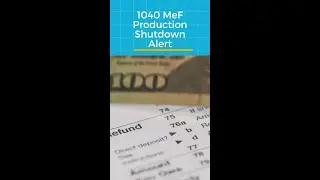 📢 Important IRS Announcement 📢 🔔 1040 MeF Production Shutdown Alert 🔔