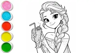 Beautiful Elsa Frozen Drawing, Painting and Coloring for Toddlers -Child Art
