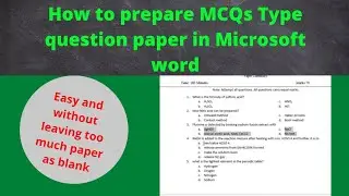 Как создать лист с несколькими вариантами ответов в Microsoft Word | Как создать документ с неско...