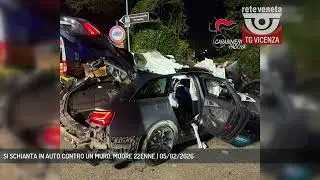 SI SCHIANTA IN AUTO CONTRO UN MURO, MUORE 22ENNE | 05/02/2026