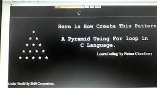Pyramid pattern 2 with explanation in c programming language | naima choudhary