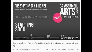 Black Heroes Foundation: Camberwell Arts Festival 2020 - The Story of Sam King