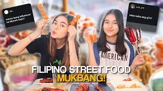 FILIPINO STREET FOOD MUKBANG (Personal Q&A) | Princess And Nicole