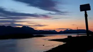 Strong Tidal Currents at Sunset on Northern Norway near Alta - Sept. 7, 2017